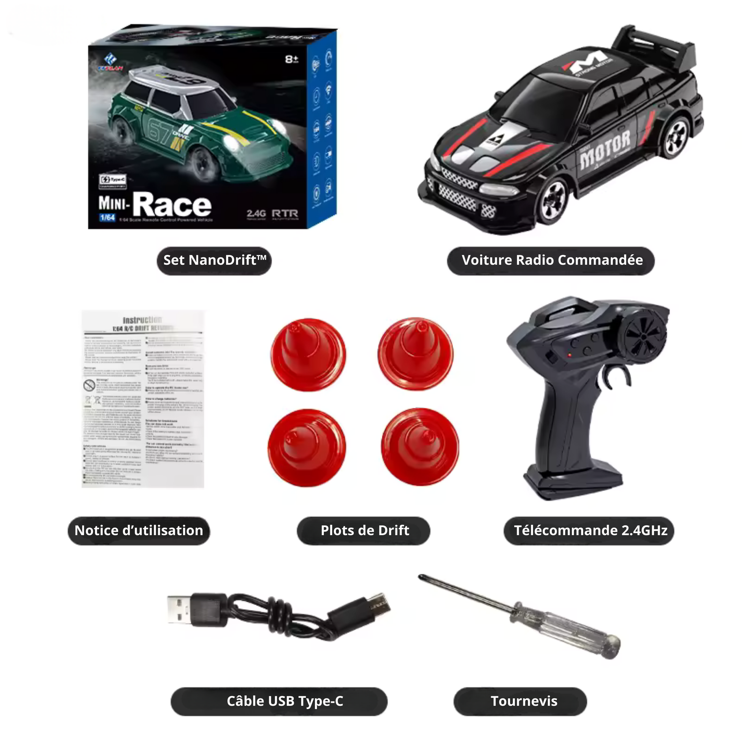 NanoDrift™ GT – Édition Rallye | Voiture RC Grande Performance